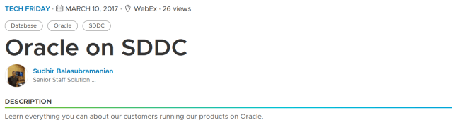 2017-03-10 Oracle on VMware SDDC