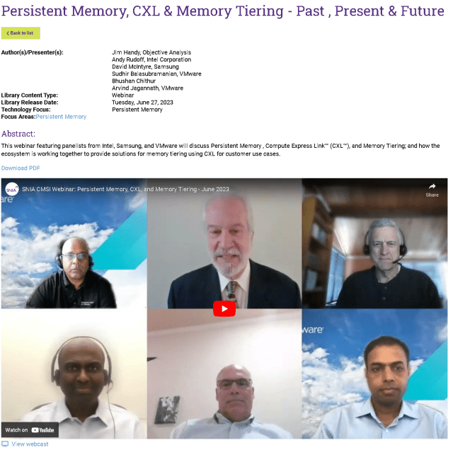 2023-06-27 - SNIA CMSS Webcast